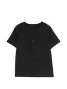 T-shirt per neonati Balmain Kids nera con stampa logo sul davanti BY8631 Z3672 930BC BALMAIN KIDS 