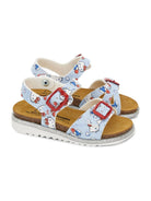 Sandali per bambina Monnalisa x Hello Kitty azzurro con fibbia 8CG014 7702 5244 MONNALISA KIDS 