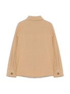 Camicia con tasche per bambino Paolo Pecora Kids marrone con colletto classico PP4067 BEIGE PAOLO PECORA KIDS 