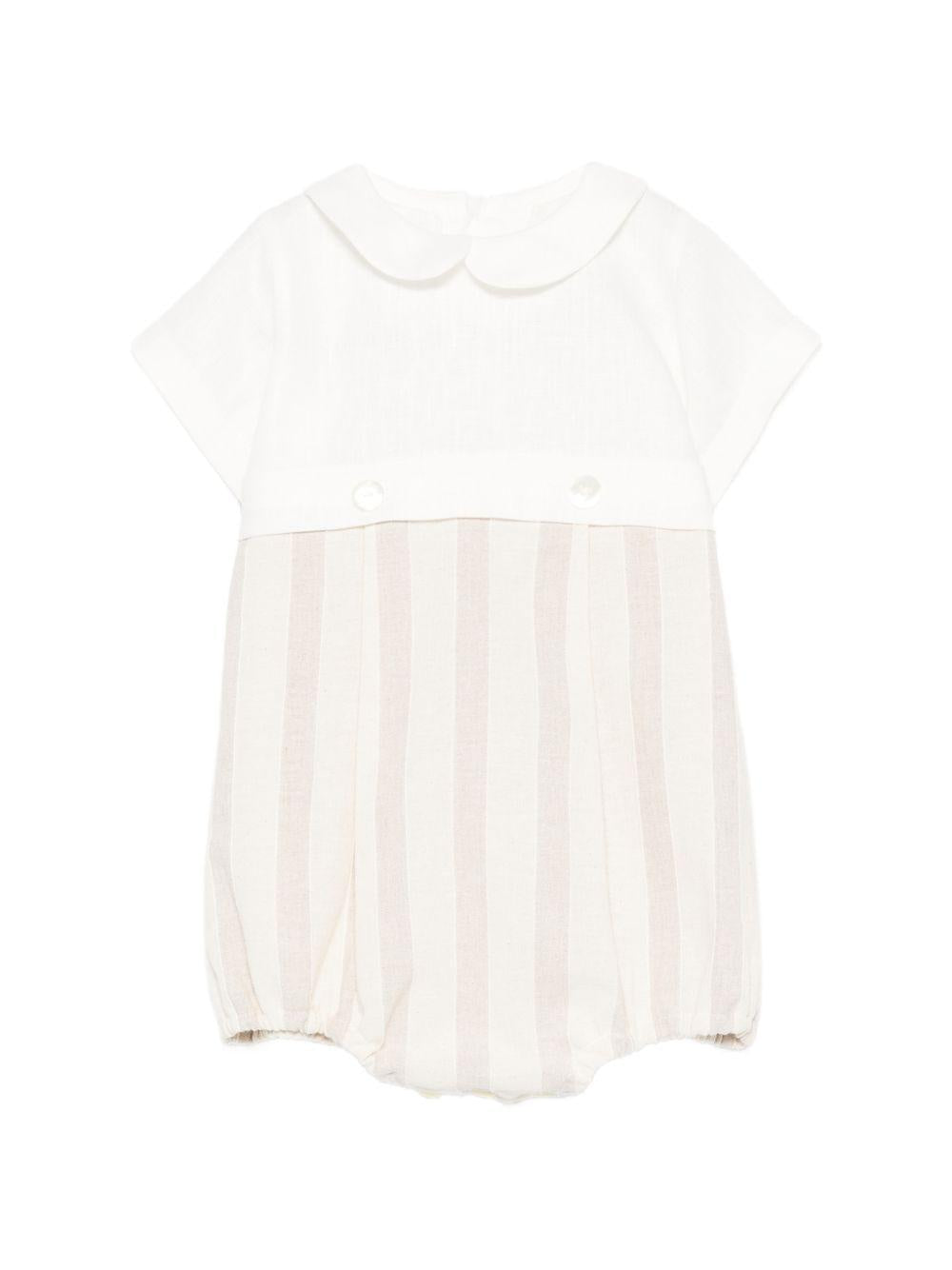 Tutina per neonato Mariella Ferrari beige con colletto Peter Pan PLS17 023 047 MARIELLA FERRARI 