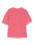 Camicia per bambina Scotch & Soda Kids rosa in maglia 179383 620 SCOTCH&SODA KIDS 