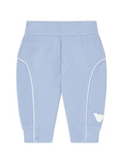 Pantaloni sportivi per neonato Emporio Armani Kids azzurro con logo aquila sul davanti EB001330 AF20638 U9360 EMPORIO ARMANI KIDS 