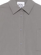 Abito per bambina Douuod Kids grigio con colletto e tasca DY1A90 P0589 907 DOUUOD KIDS 
