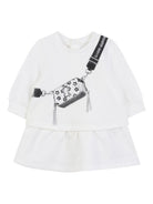 Abito per neonata The Marc Jacobs Kids bianco con stampa grafica W60667 126 THE MARC JACOBS KIDS 