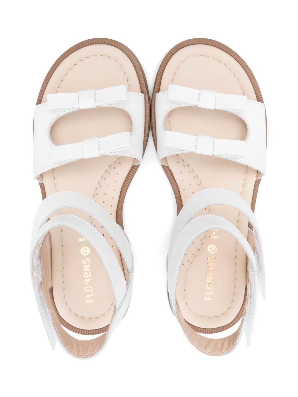 Sandali per bambina Florens bianco con fiocco F9584 16B FLORENS 