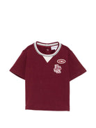 T-shirt per neonato Emporio Armani Kids bordeaux con patta logo EB001439 AF13715 UA343 EMPORIO ARMANI KIDS 