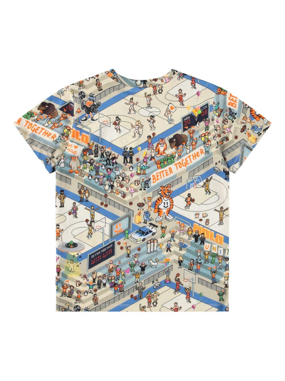 T-shirt Ralphie per bambino Molo multicolore con stampa all-over 1S26A210 9593 MOLO KIDS 
