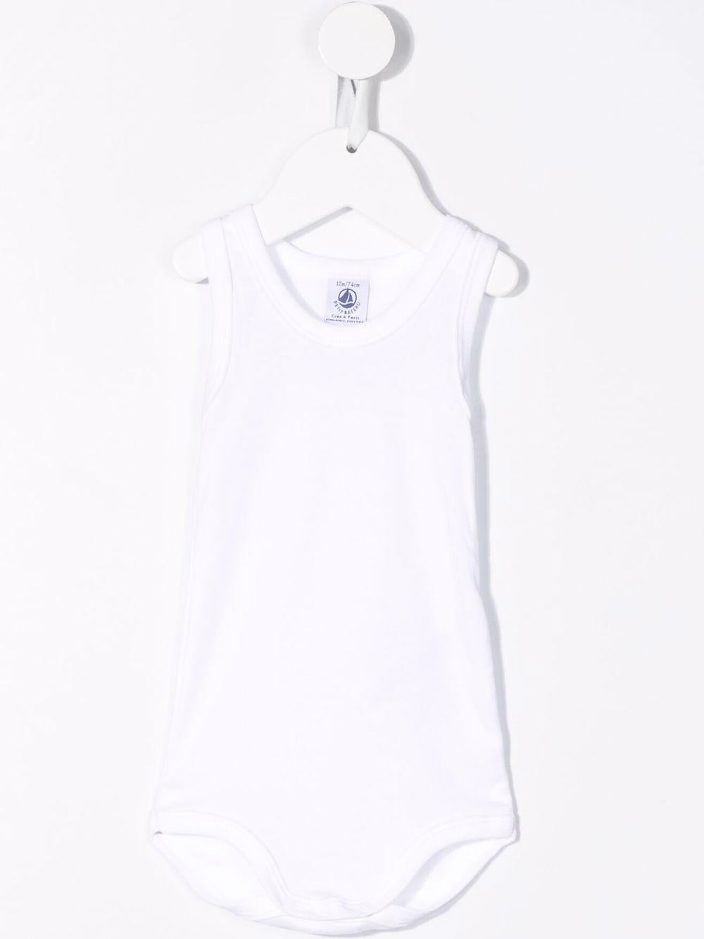 Set di due tutine per neonati Petit Bateau bianche con scollo rotondo A01T5 00 PETIT BATEAU KIDS 