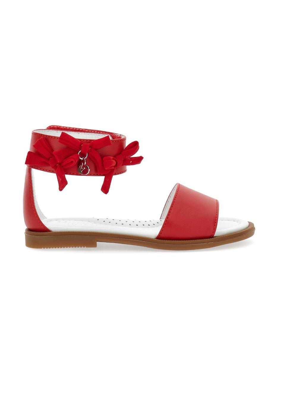 Sandali per bambina Monnalisa rossi con dettagli fiocchi 8CG003 7707 0044 MONNALISA KIDS 