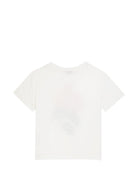 T-shirt per bambina Dolce & Gabbana Kids bianca con logo sul davanti L5JTNK G7P1G W0111 DOLCE & GABBANA KIDS 
