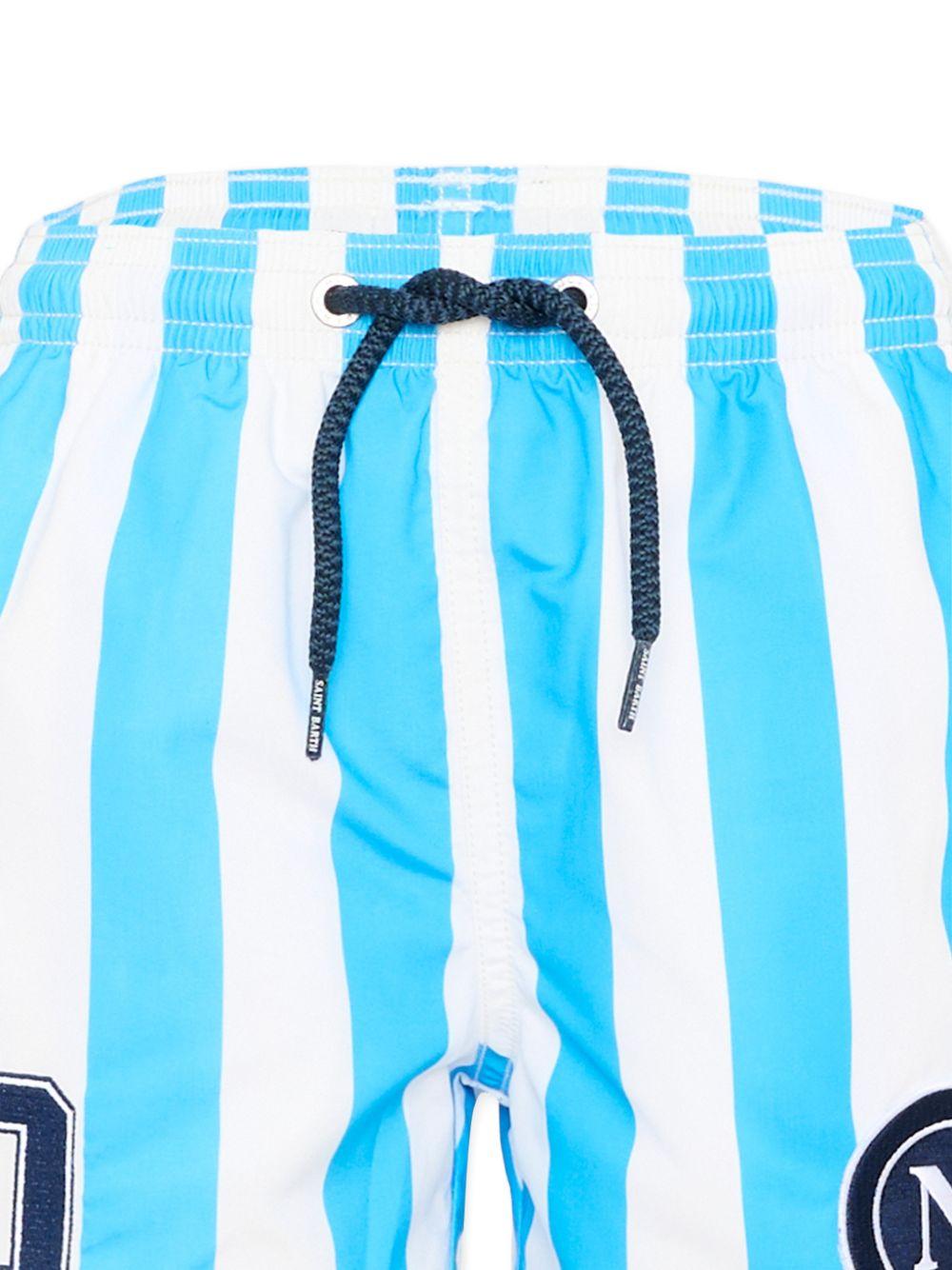 Costume per bambino MC2 Saint Barth Kids azzurro con stemma Napoli sul davanti JEA0001 07458L MC2 ST. BARTH KIDS 