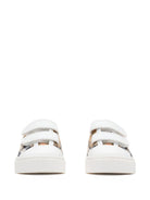 Sneakers per bambini Burberry Kids beige con motivo Vintage Check 8117797 B9368 BURBERRY KIDS 