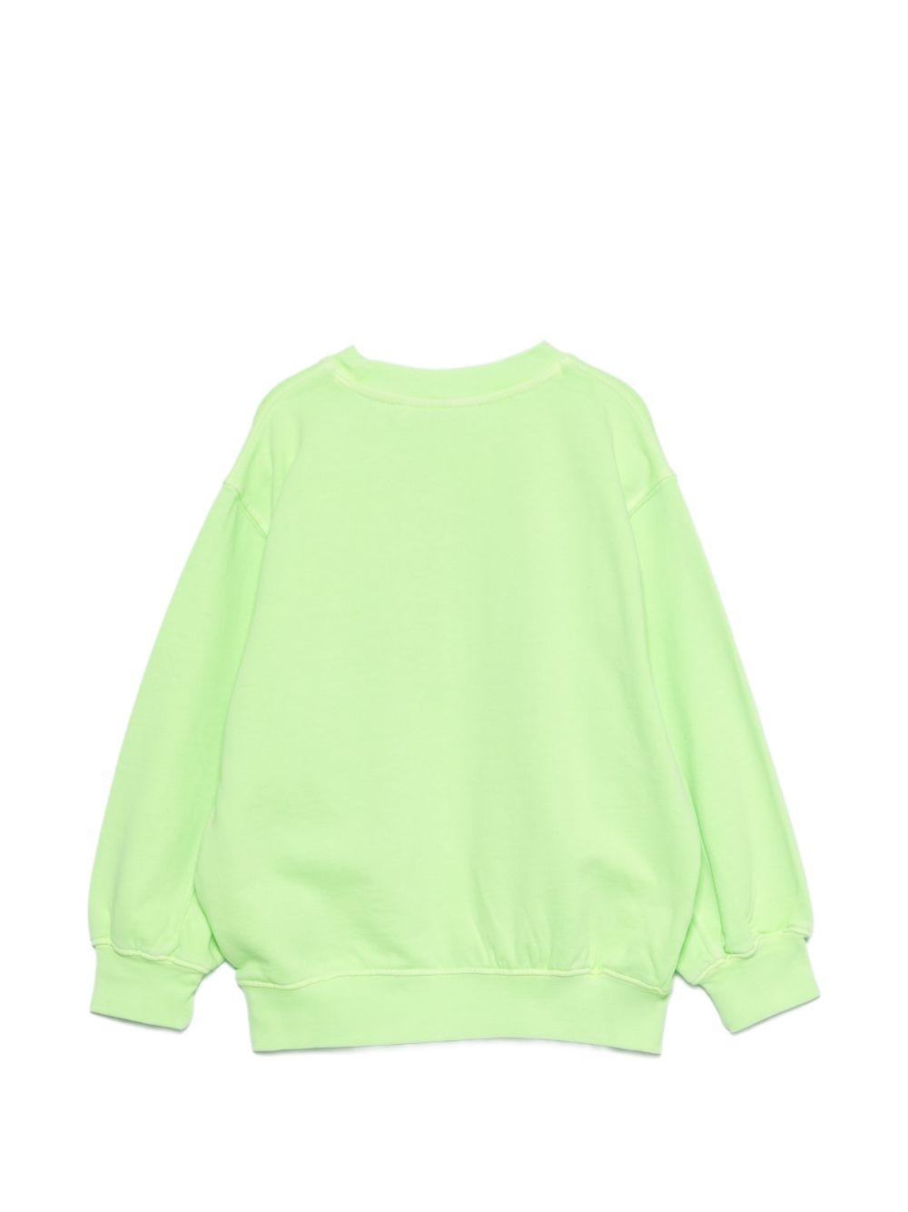 Felpa per bambino Molo verde con dettagli ricamati 6S26J216 5694 MOLO 