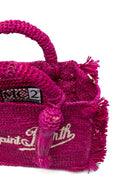 Borsa Vanity Mini MC2 Saint Barth fucsia in rafia con nappa VAMI017 00453L MC2 ST. BARTH KIDS 