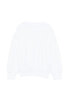 Felpa per bambino Moschino Kids bianca con logo sul davanti HUF09NLCA32 10101 MOSCHINO KIDS 