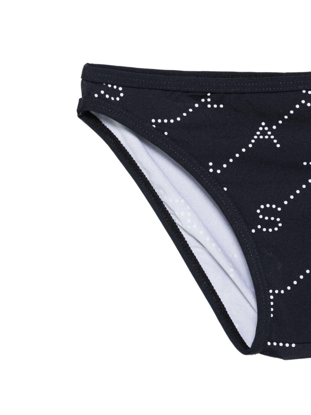 Bikini per bambina Stella McCartney Kids nero con stampa logo all-over TYCA15 Z3479 930BC STELLA McCARTNEY KIDS 