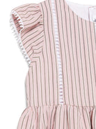 Abito per bambina Il Gufo rosa con motivo a righe verticali P25VM782R1000 333 IL GUFO KIDS 