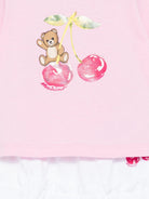 Set t-shirt e gonna per neonata Moschino Kids rosa con stampa Teddy MDG01TLAA02 84326 MOSCHINO KIDS 