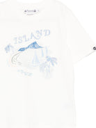 T-shirt Thibald Island per bambino Bonpoint bianca con stampa grafica sul davanti S06BTSK00020 102 BONPOINT KIDS 