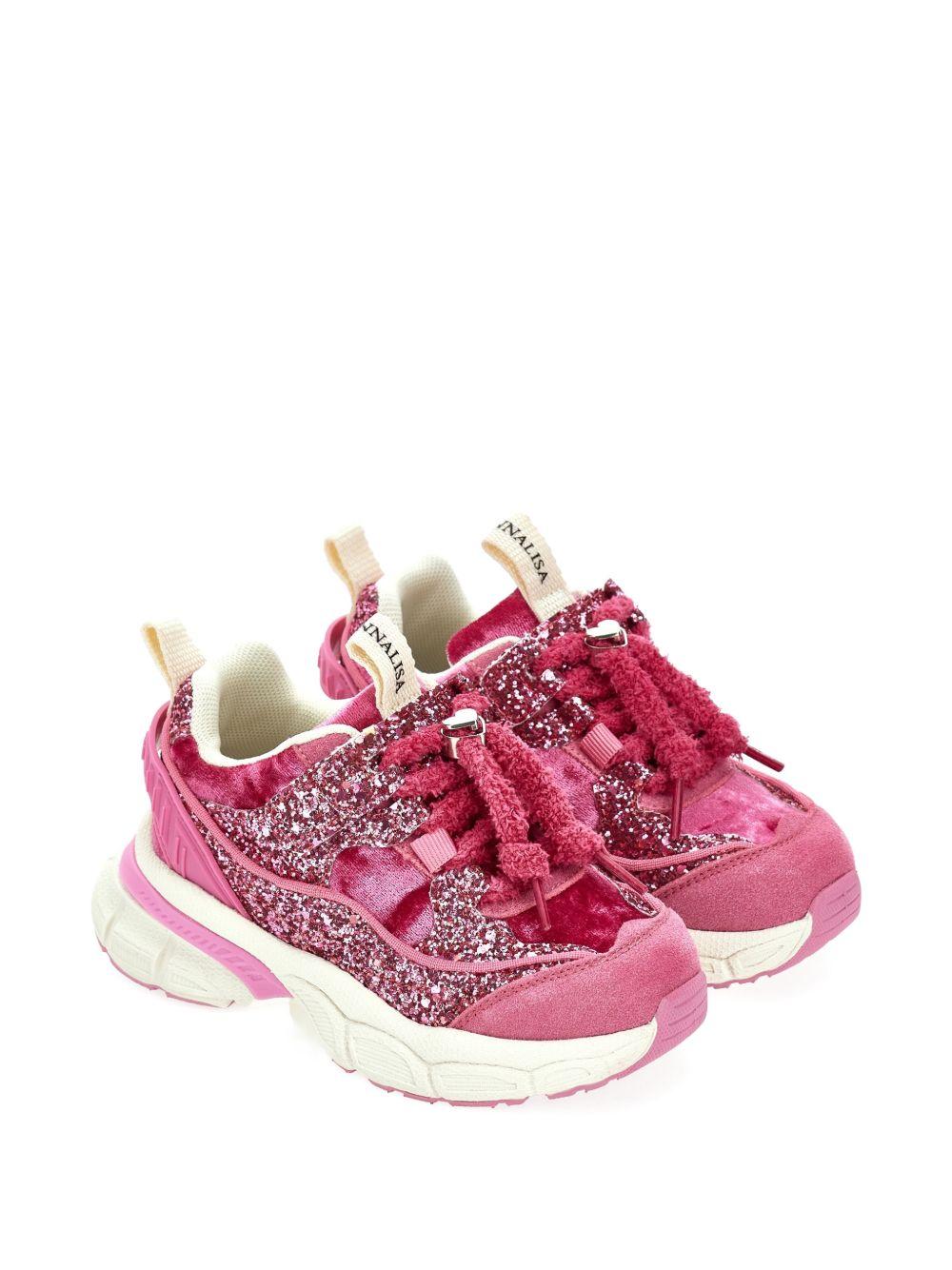Sneakers per bambina Monnalisa Kids fucsia con dettaglio glitter 8CH006 8773 0069 MONNALISA KIDS 
