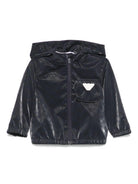 Giubbino per neonato Emporio Armani Kids blu con logo gommato EB000426 AF13370 UB118 EMPORIO ARMANI KIDS 