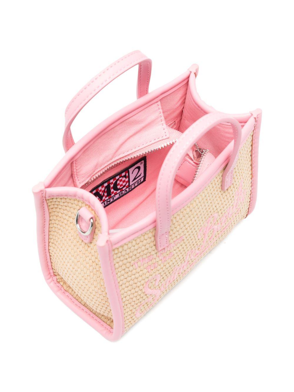 Borsa Vivian mini MC2 Saint Barth beige con logo a contrasto sul davanti VIVM001 00415L MC2 ST. BARTH KIDS 