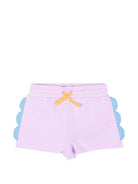 Shorts per neonata Stella McCartney Kids lilla con applicazioni laterali TY6059 Z3409 539 STELLA McCARTNEY KIDS 