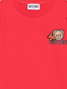 T-shirt per bambini Moschino Kids rossa con ricamo Teddy Bear HTM058LAA24 50109 MOSCHINO KIDS 