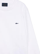 Felpa per bambino Paul & Shark Kids bianca con ricamo squalo sul davanti WUF00ALDA60 10101 PAUL & SHARK KIDS 