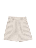 Shorts per bambino Paolo Pecora Kids beige con motivo a righe PP4311 BEIGE PAOLO PECORA KIDS 