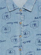Camicia per bambino Bobo Choses denim con stampa grafica Pickle The Dog B126AC037 461 BOBO CHOSES KIDS 