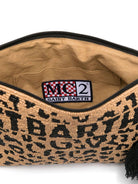 Pochette Aline MC2 Saint Barth marrone con stampa animalier POU0002 00653L MC2 ST. BARTH KIDS 
