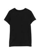 T-shirt per bambini Moschino Kids nera con stampa grafica del logo HMM05VLAA57 60100 MOSCHINO KIDS 
