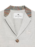 Blazer per bambino Etro Kids grigio con inserti con motivo Paisley GY2P34 I0314 956 ETRO KIDS 