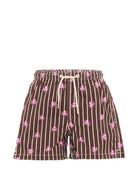 Costume per bambino MC2 Saint Barth Kids marrone con stampa grafica polpi all-over JEA0022 02109L MC2 ST. BARTH KIDS 