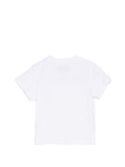 T-shirt per neonato Moschino Kids bianca con stampa grafica sul davanti MUM04LLAA24 10101 MOSCHINO KIDS 