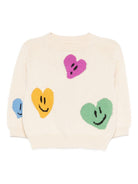 Maglione per neonata Molo bianco con ricamo cuori 6S26K201 9829 MOLO KIDS 