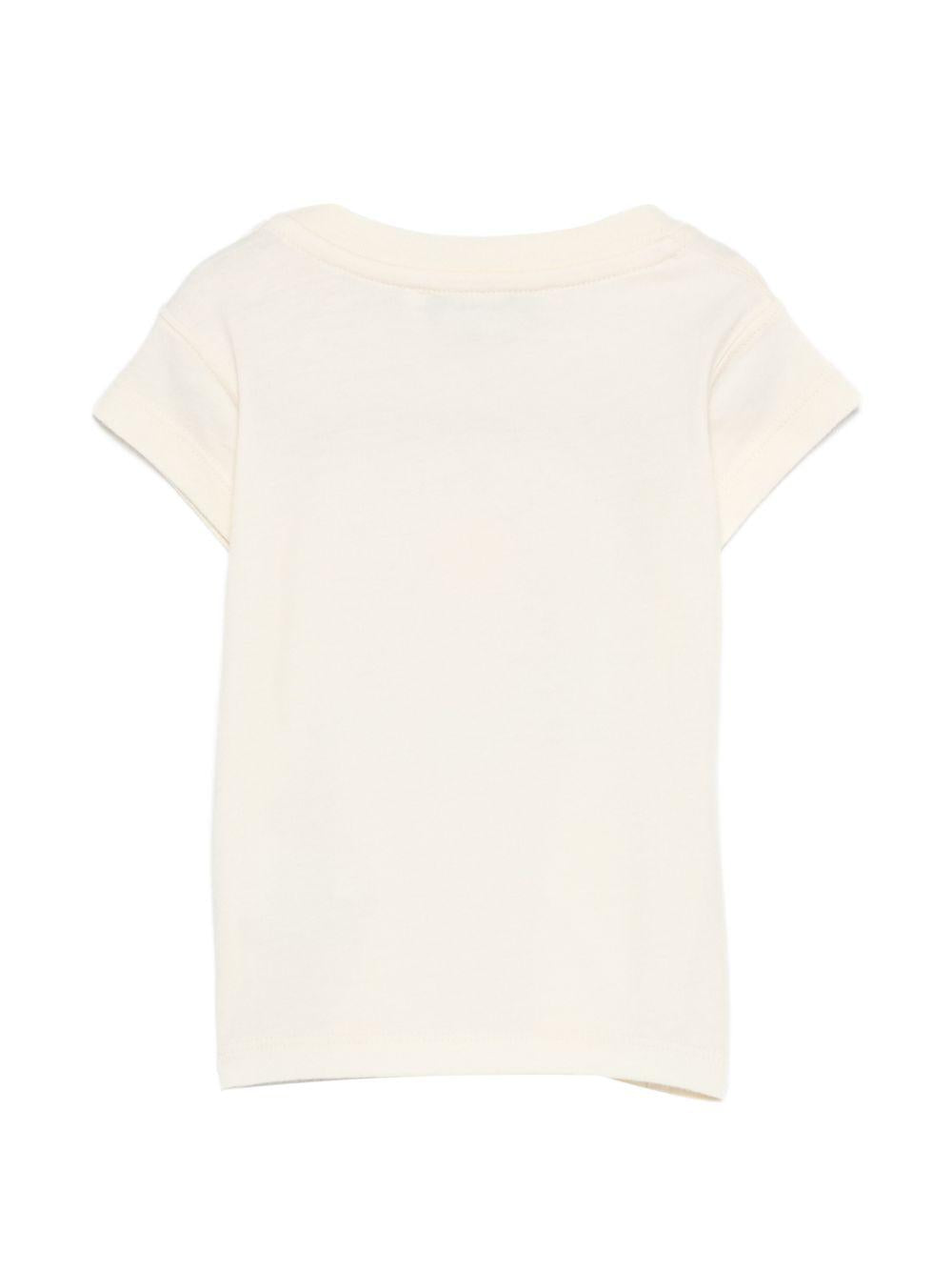T-shirt per neonato Bonpoint bianca con stampa grafica sul davanti S06YTSK00008 103 BONPOINT KIDS 
