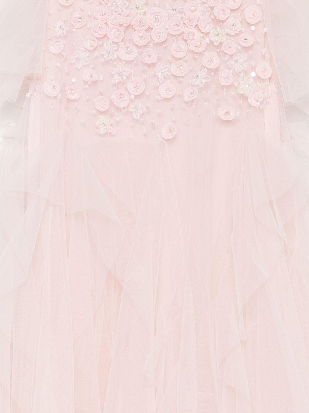 Abito per bambina MAISON AVA rosa con applicazione a fiori MA-SS25-GL07 PINK MAISON AVA 
