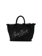 Borsa Vanity MC2 Saint Barth nera con logo impreziosito da strass sul davanti VANI001 02563L MC2 ST. BARTH KIDS 