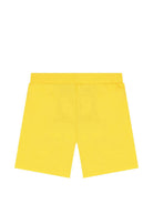 Pantaloncini per neonato Moschino Kids gialli con stampa grafica tre Teddy Bear MUQ01ULAA17 50577 MOSCHINO KIDS 