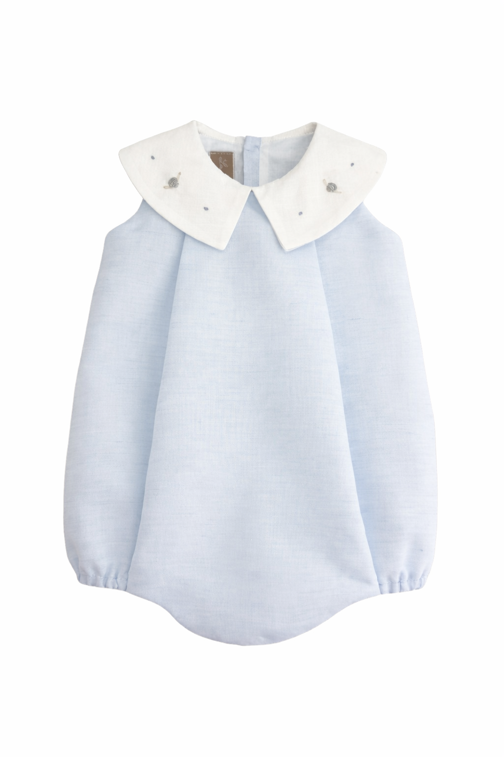 Tutina per neonati La Stupenderia azzurra con dettaglio ricamato 2TBPG55 D34 LA STUPENDERIA 