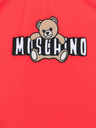 Costume intero per neonata Moschino Kids rosso con stampa Teddy sul davanti M2L00ALKA11 50109 MOSCHINO KIDS 
