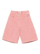 Shorts per bambina Il Gufo con pannelli in velluto a coste A25GPB0003V6022 337 IL GUFO 