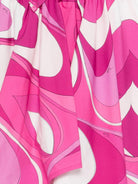 Abito per bambina Emilio Pucci Junior fucsia con stampa grafica all-over PY1A11 P0584 570BC EMILIO PUCCI KIDS 