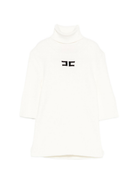 Dolcevita per bambina Elisabetta Franchi La Mia Bambina bianco con logo ricamato EFMA176CFL229 D759 ElISABETTA FRANCHI 
