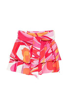 Gonna elasticizzata per bambina Emilio Pucci Junior multicolor a strati PY7A21 S0232 50EAR EMILIO PUCCI KIDS 