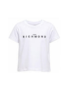 T-shirt per bambino John Richmond Junior bianca con dettaglio logo RBP26008TS WHITE JOHN RICHMOND KIDS 