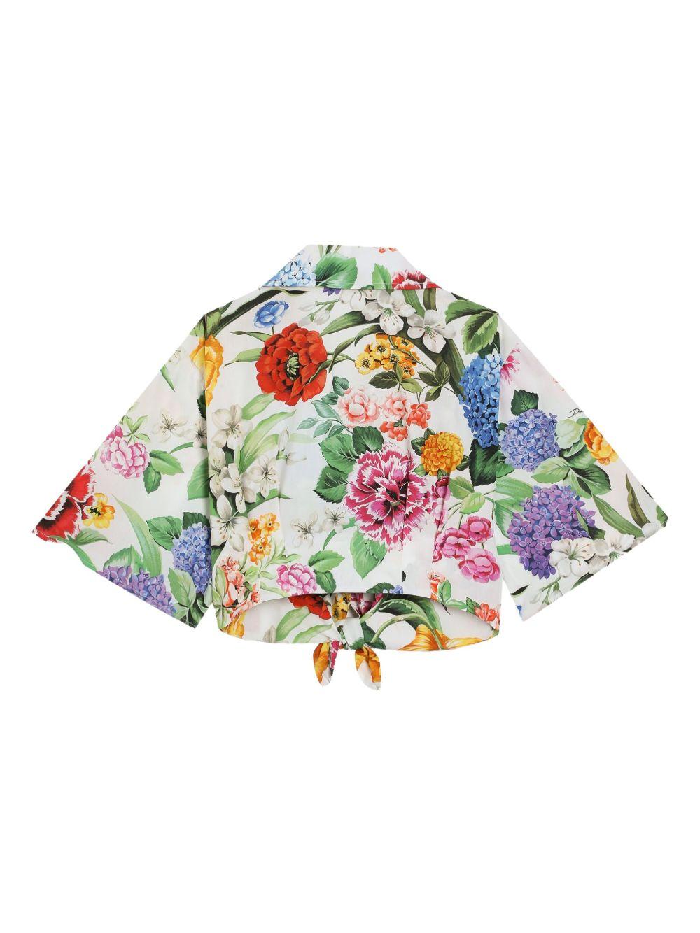 Camicia per bambina Dolce & Gabbana Kids multicolore con stampa floreale all-over L55S69 HS5S5 HA5KU DOLCE & GABBANA KIDS 