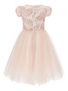 Abito per bambina Monnalisa rosa con decorazione con paillettes 71G917RM 7995 9270 MONNALISA KIDS 